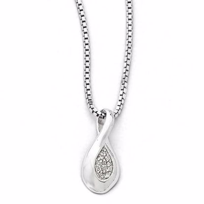 QW276-18 White Ice SS White Ice .04ct. Diamond Necklace