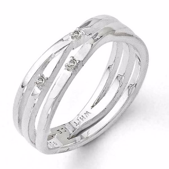 QW212-7 White Ice SS White Ice .03ct. Diamond Ring