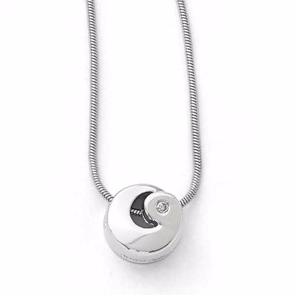 QW190-18 White Ice SS White Ice .02ct. Diamond Necklace