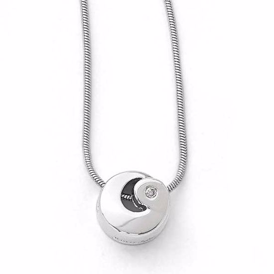 QW190-18 White Ice SS White Ice .02ct. Diamond Necklace