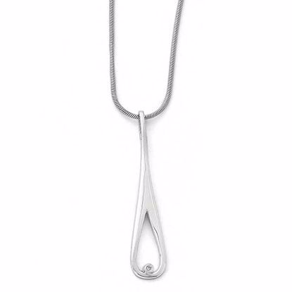 QW302-18 White Ice SS White Ice Diamond Necklace