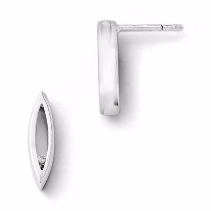 QW196 White Ice SS White Ice .02ct. Diamond Earrings