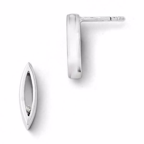 QW196 White Ice SS White Ice .02ct. Diamond Earrings