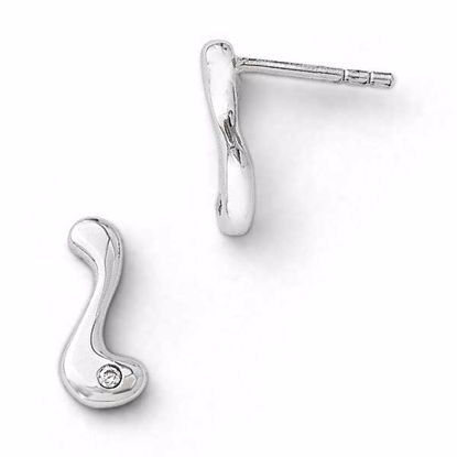 QW242 White Ice SS White Ice .02ct. Diamond Earrings