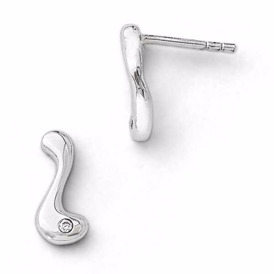QW242 White Ice SS White Ice .02ct. Diamond Earrings