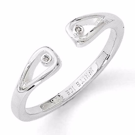 QW286-8 White Ice SS White Ice .01ct. Diamond Ring