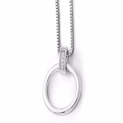 QW273-18 White Ice SS White Ice .06ct. Diamond Necklace