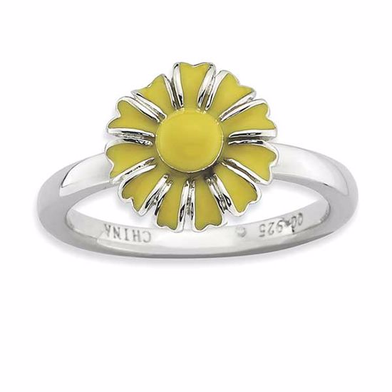 QSK930-8 Stackable Expressions Sterling Silver Stackable Expressions Daisy Ring
