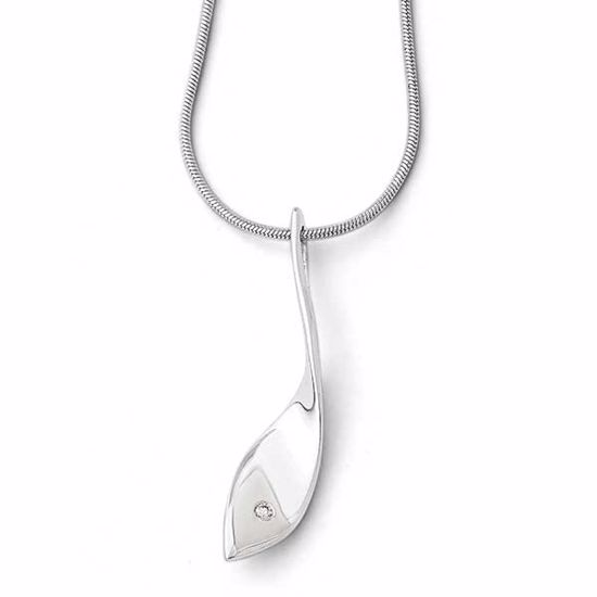 QW320-18 White Ice SS White Ice Diamond Necklace