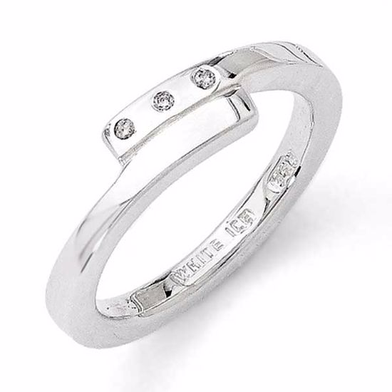 QW181-7 White Ice SS White Ice .03ct. Diamond Ring