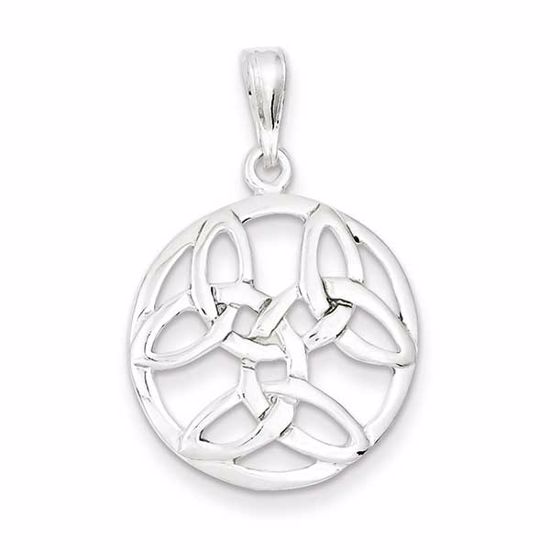QC3876 Celtic Sterling Silver Celtic Knot Pendant