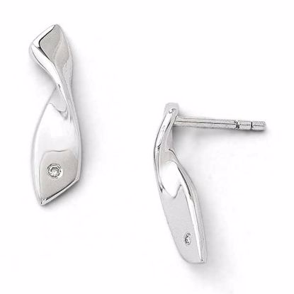 QW239 White Ice SS White Ice .02ct. Diamond Earrings