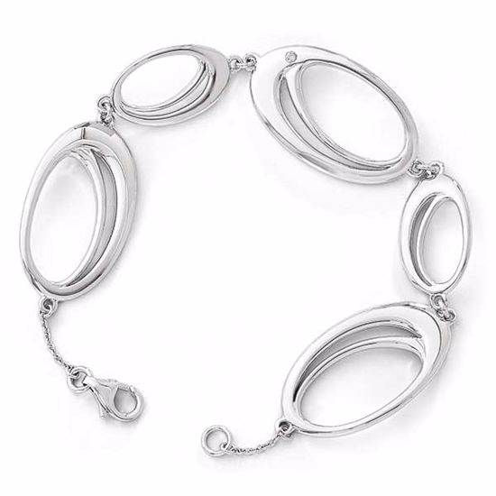 QW237-7 White Ice SS White Ice .02ct. Diamond Bracelet