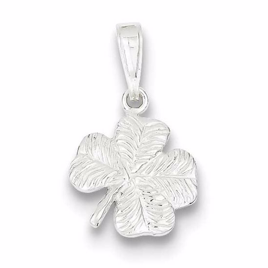 QC3884 Celtic Sterling Silver 4-leaf Clover Charm