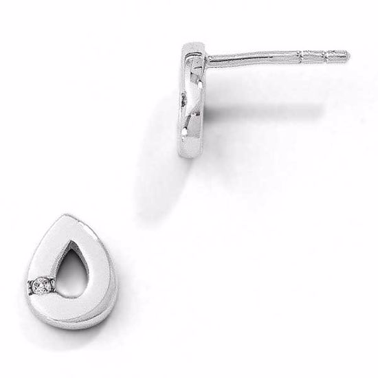 QW214 White Ice SS White Ice .02ct. Diamond Earrings