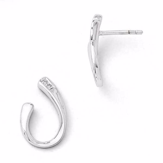 QW253 White Ice SS White Ice .02ct. Diamond Earrings