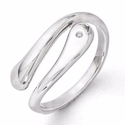 QW285-7 White Ice SS White Ice .01ct. Diamond Ring