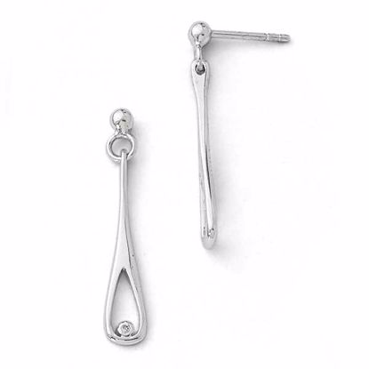 QW250 White Ice SS White Ice .01ct. Diamond Earrings