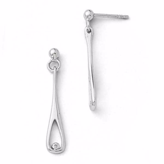 QW250 White Ice SS White Ice .01ct. Diamond Earrings