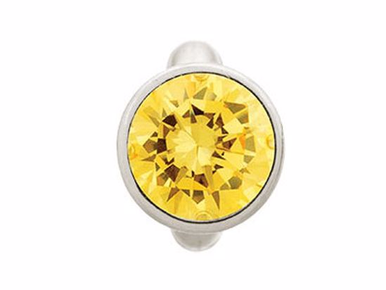 41158-5 Round Citrine Dome Silver