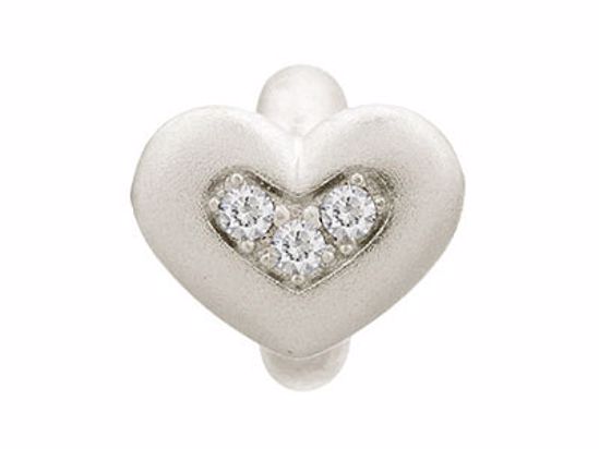 41300-1 White Triple Love Silver