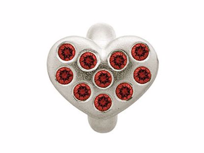 41450-3 Garnet Heart of Love Silver