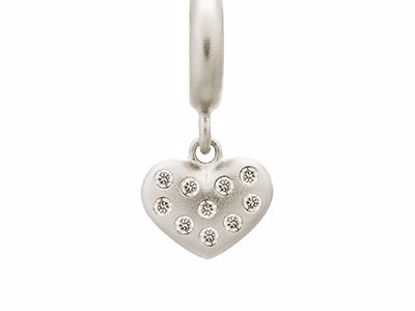 43600-1 White Million Heart Drop Silver