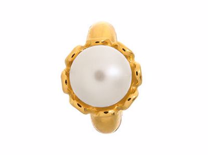 51252-1 White Pearl Flower Gold