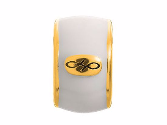 52100-8 White Endless Enamel Gold