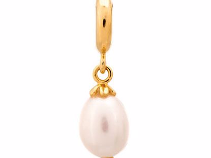 53352-1 White Pearl Drop Gold