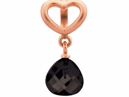 63302-2 Black Heart Grip Drop Rose Gold