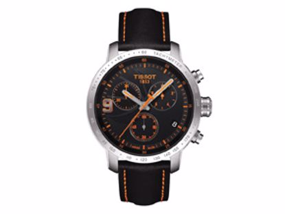 T0554171605701 PRC 200 Men's Tony Parker Limited Edition Quartz Watch - Black Dial With Black Leather Strap