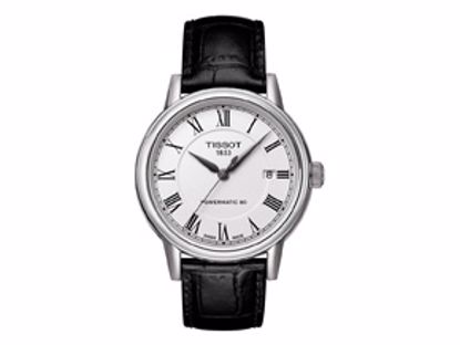 T0854071601300 Carson Men's  Automatic White Classic Watch with Black Leather Strap