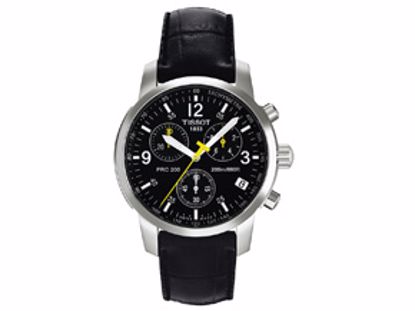 T17152652 PRC200 Men's Black Quartz Chronograph Stainless Steel Watch