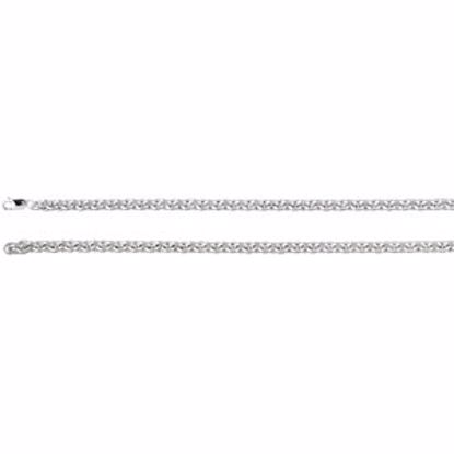 CH713:295672:P Sterling Silver 6.75mm Wire Cable 7.5" Chain
