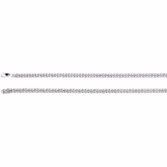 CH713:295672:P Sterling Silver 6.75mm Wire Cable 7.5" Chain
