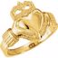 10583:79411:P 18kt Yellow 14.5x10.5mm Ladies Claddagh Ring