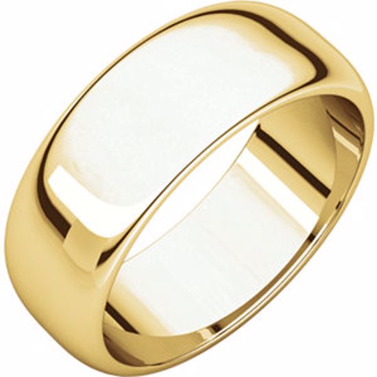 HR15:111362:P 10kt Yellow 7mm Half Round Band