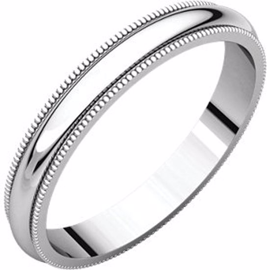 MG6:142780:P Platinum 3mm Mlgrain Band