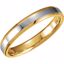 5981:142412:P 18kt Yellow & Platinum 4mm Comfort-Fit Beveled Edge Band Size 9