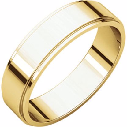 FE7.5:164521:P 10kt Yellow 5mm Flat Edge Band