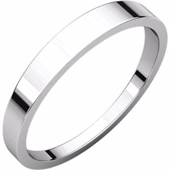 FT11.5:146694:P 14kt White 3mm Flat Tapered Band