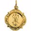 R16989:151219:P 14kt Yellow 12.14x12.09mm St. Raphael Medal
