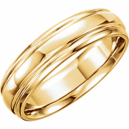 50107:192908:P 14kt Yellow 6mm Grooved Band Size 10