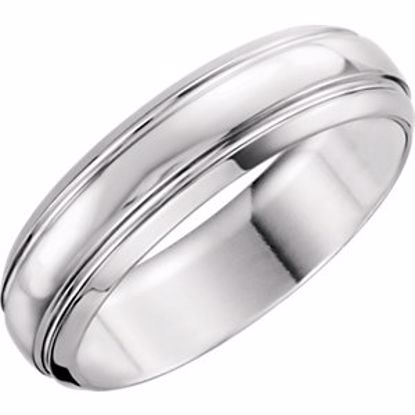 50102:193597:P Platinum 6mm Grooved Band Size 7