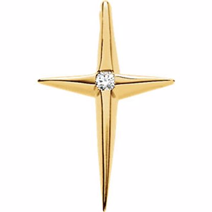R41017D:163740:P 14kt Yellow Cross Pendant Mounting