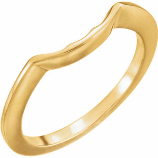 12696:206366:P 14kt Yellow Band for 6.5mm Engagement Ring