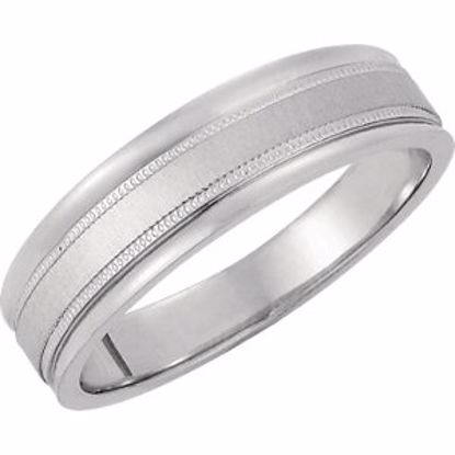 5629:215147:P 14kt White 6mm Tapered Band 