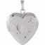 21842:241000:P Sterling Silver 22.25x16mm Heart Shape Locket