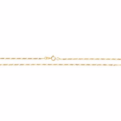 CH492:244854:P 14kt Yellow 1.25mm Figaro 7" Chain
